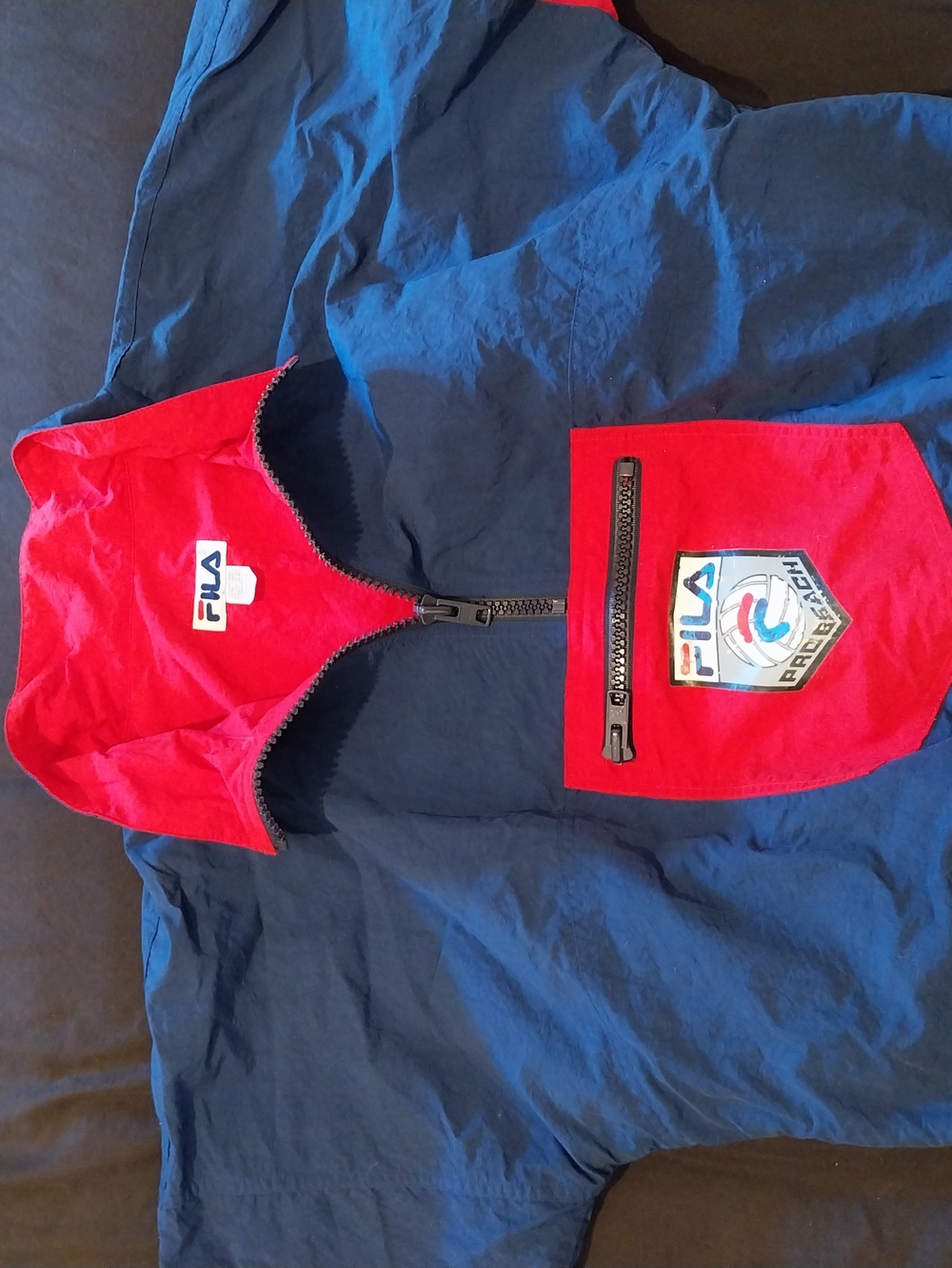 Fila Kids Red and Navy Pullover Windbreaker